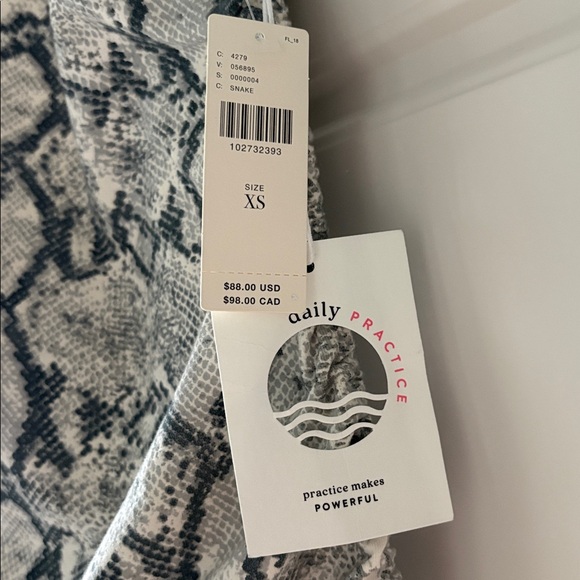 NWT Anthropologie Daily Practice High-Neck Snake Print Ruched Mini Dress Size XS - Picture 6 of 7